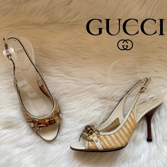 Gucci Shoes - ⭕️SOLD⭕️ GUCCI Rafia Horsebit Slingback Sandals